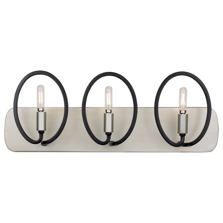 Varaluz Eliptico 3-Lt Bath - Silverado/Black 316B03SOBL